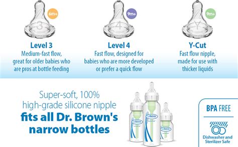 dr brown bottle nipples|Dr. Browns Nipple Level Guide